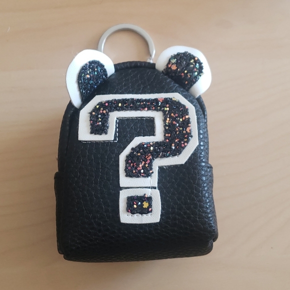 Other - Sequin question mark backpack black coin purse